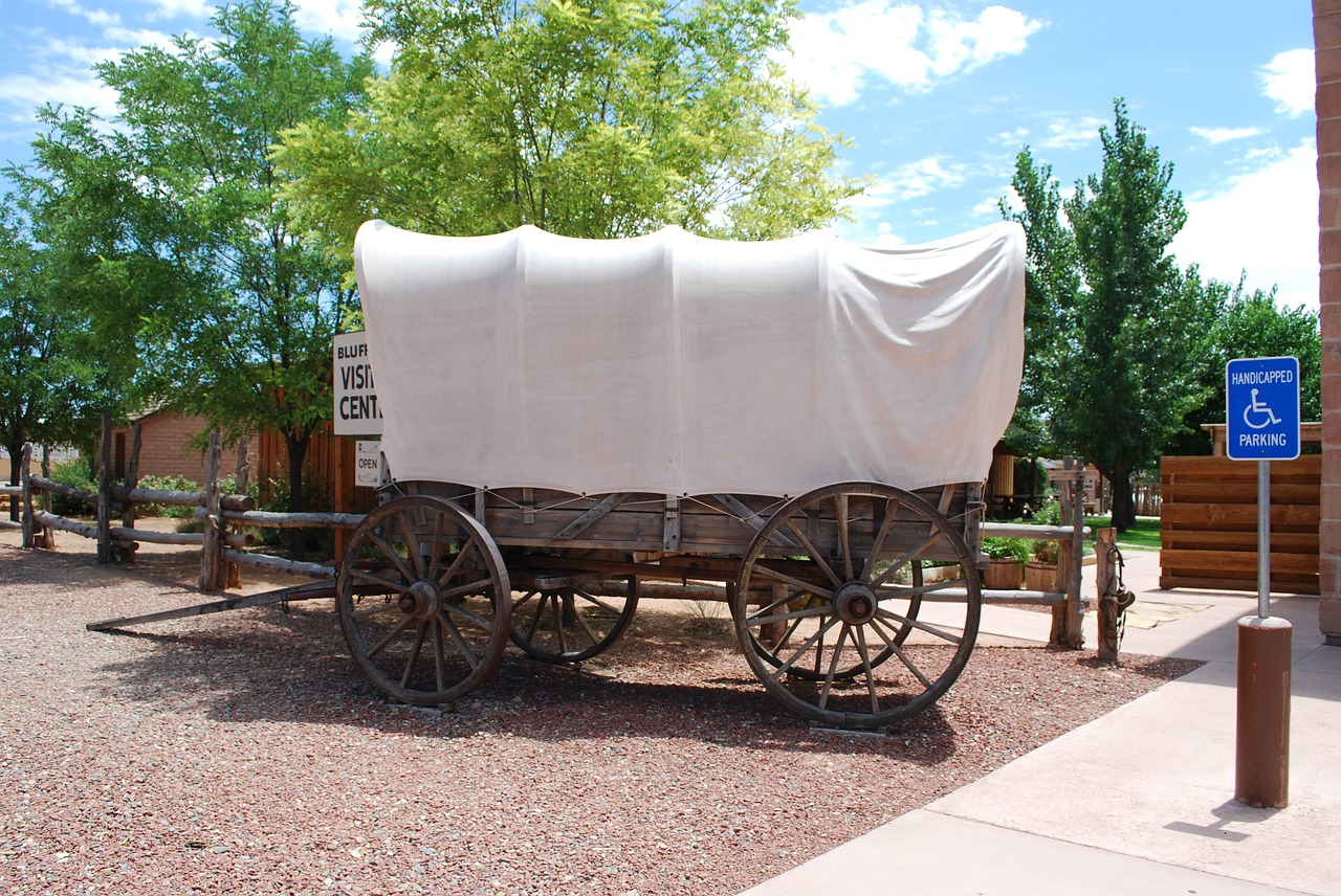 wagon pioneers historic free photo