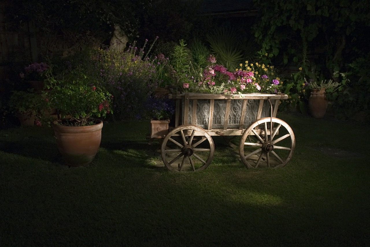 wagon rustic garden free photo