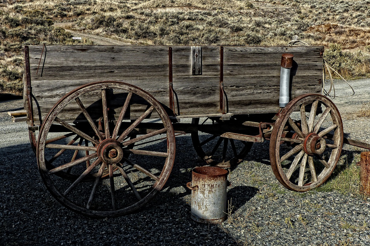 wagon wild west wooden free photo