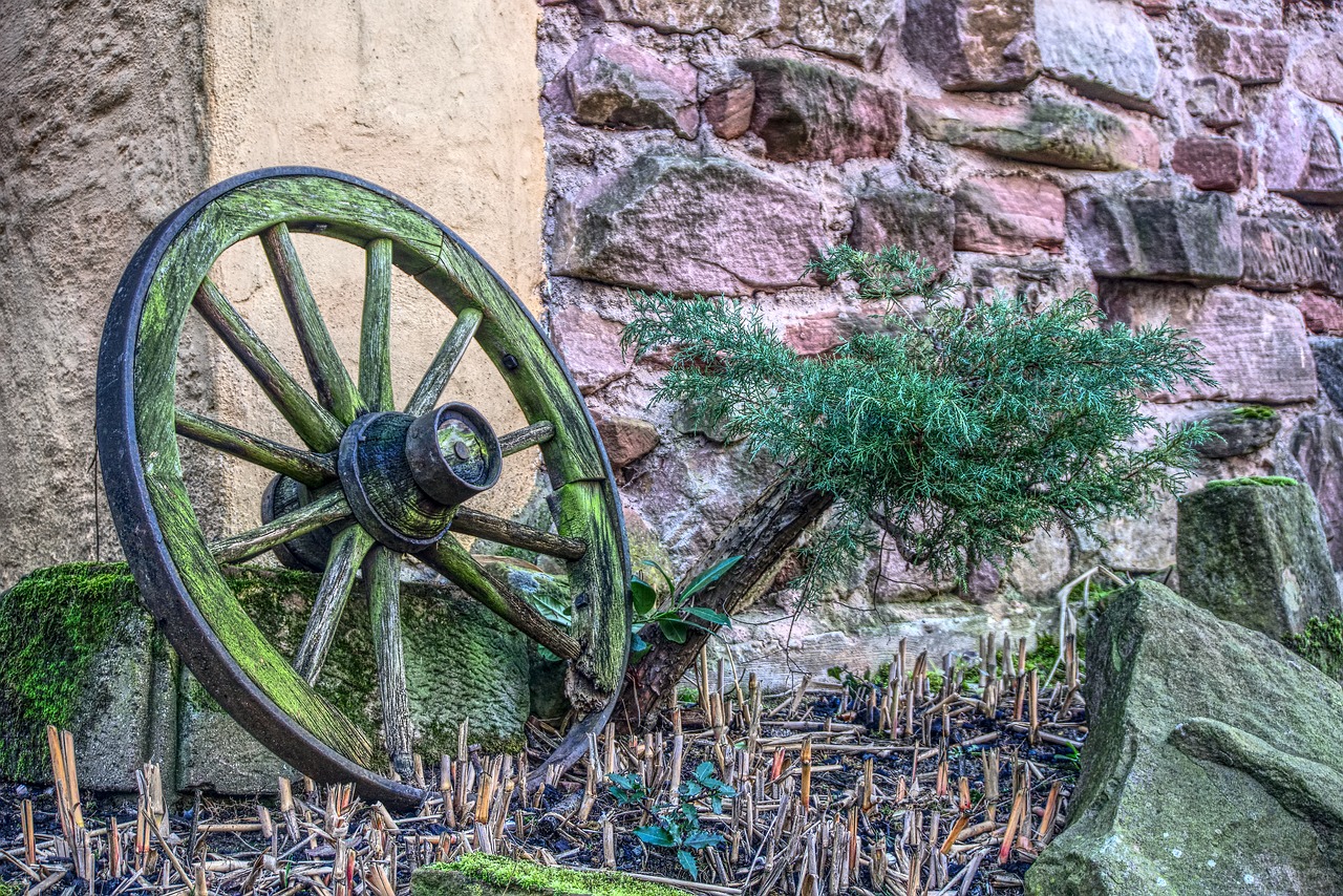 wagon wheel  old  wheel free photo