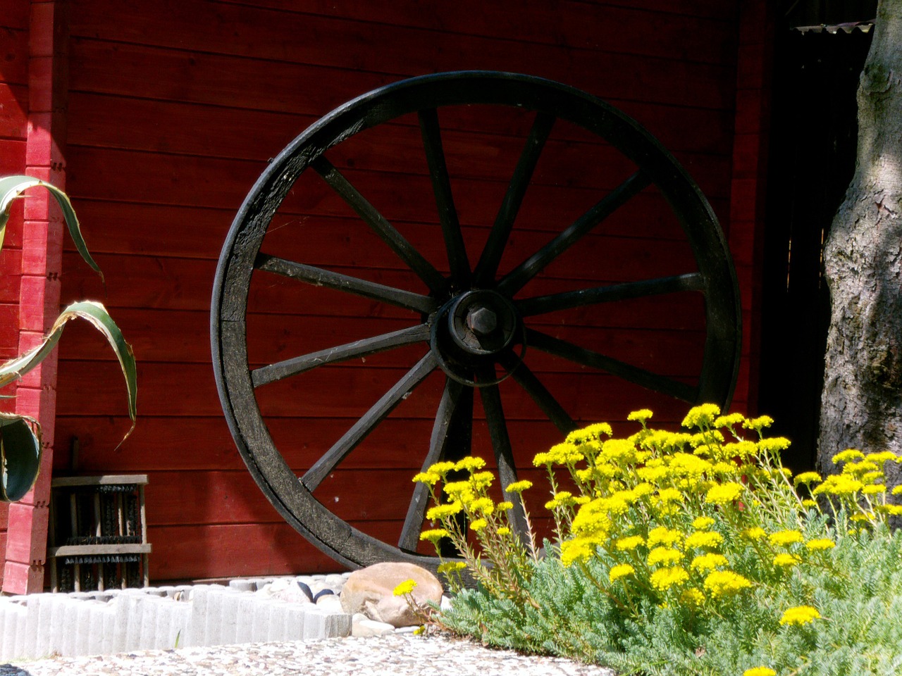 wagon wheel farmhouse wheel free photo