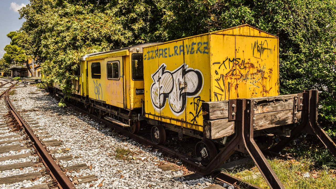 wagons train old abandoned free photo