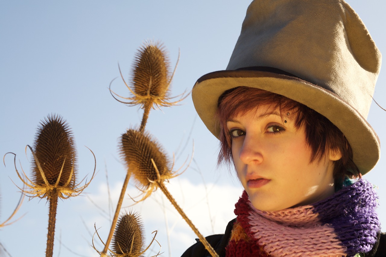 waif hat portrait free photo