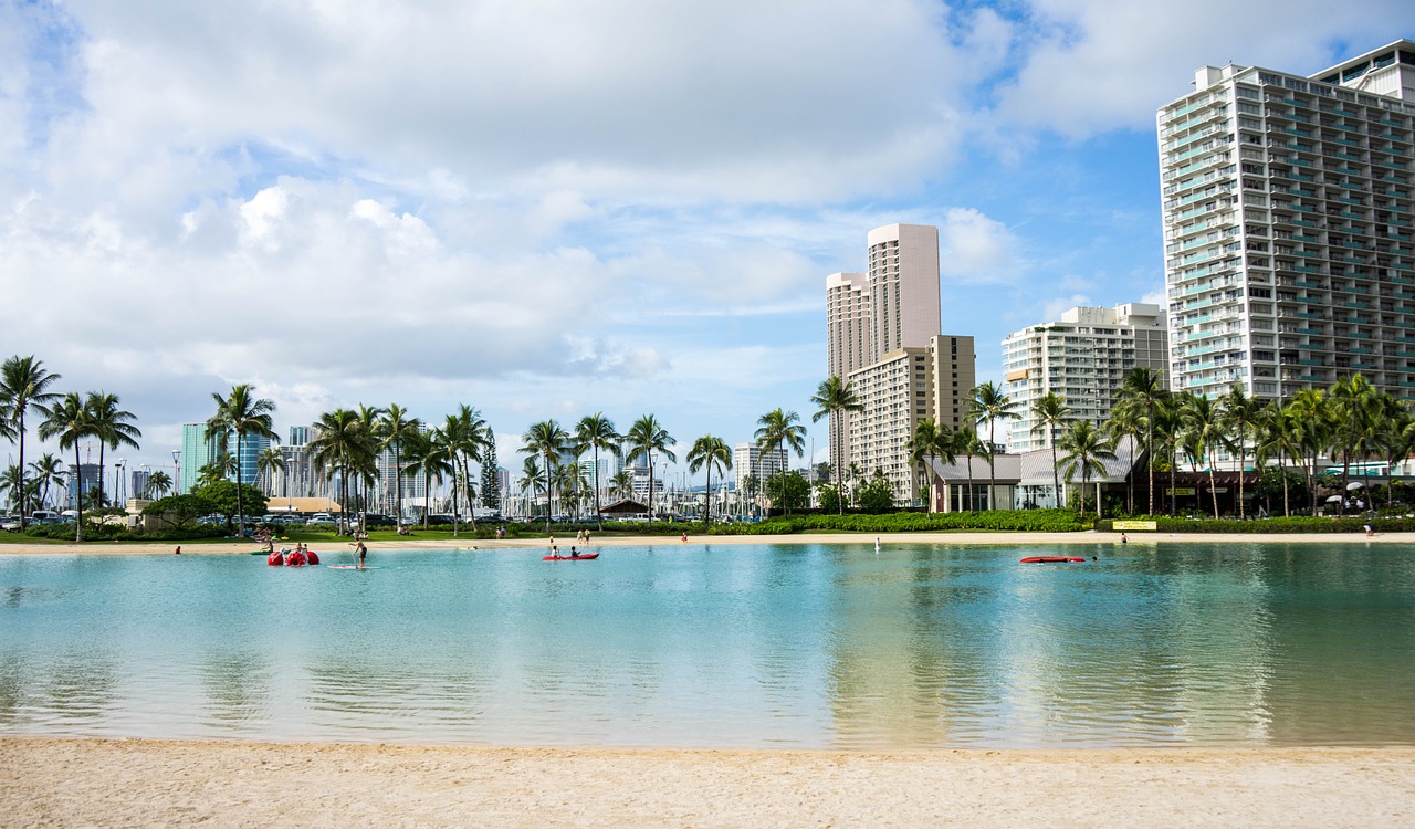 waikiki beach hawaii oahu free photo