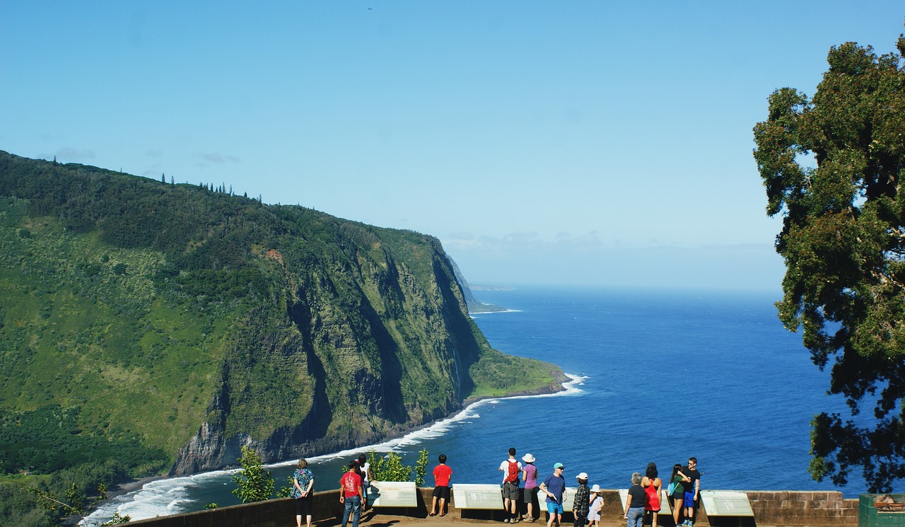 waipio valley  valley  tourists free photo