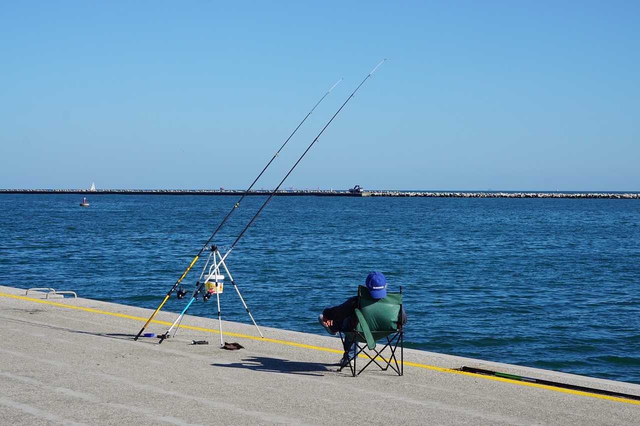 waiting  relaxation  fishing free photo