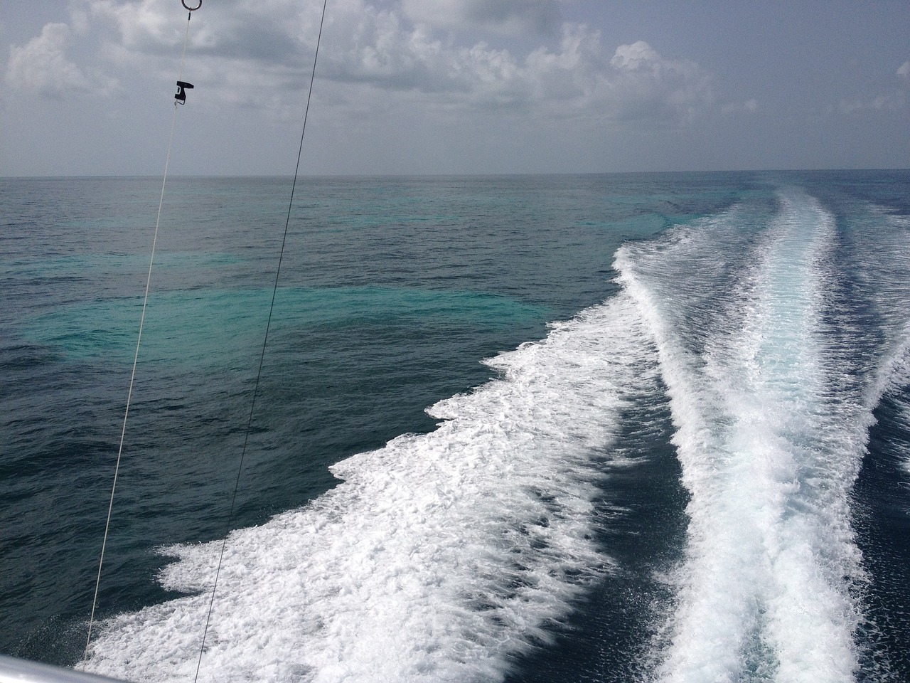 wake boat ocean free photo