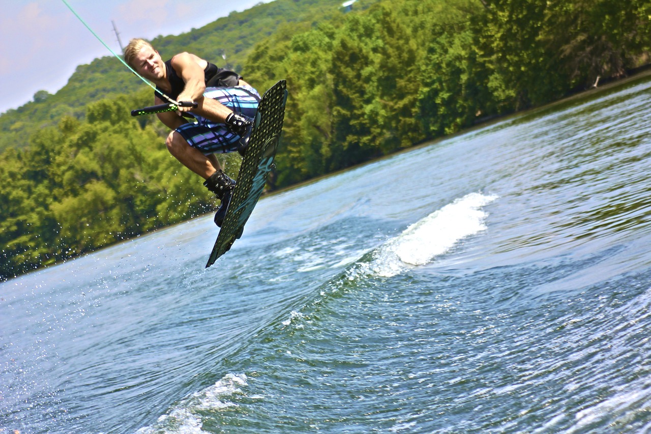wakeboard water sports wake boarding free photo