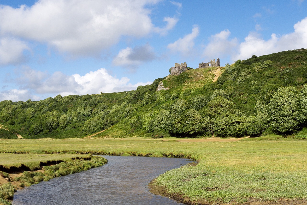 wales castle beach free photo