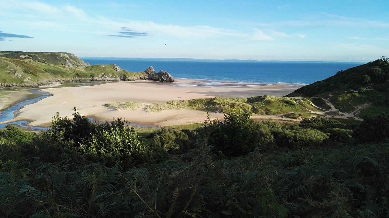 wales beach cliff free photo