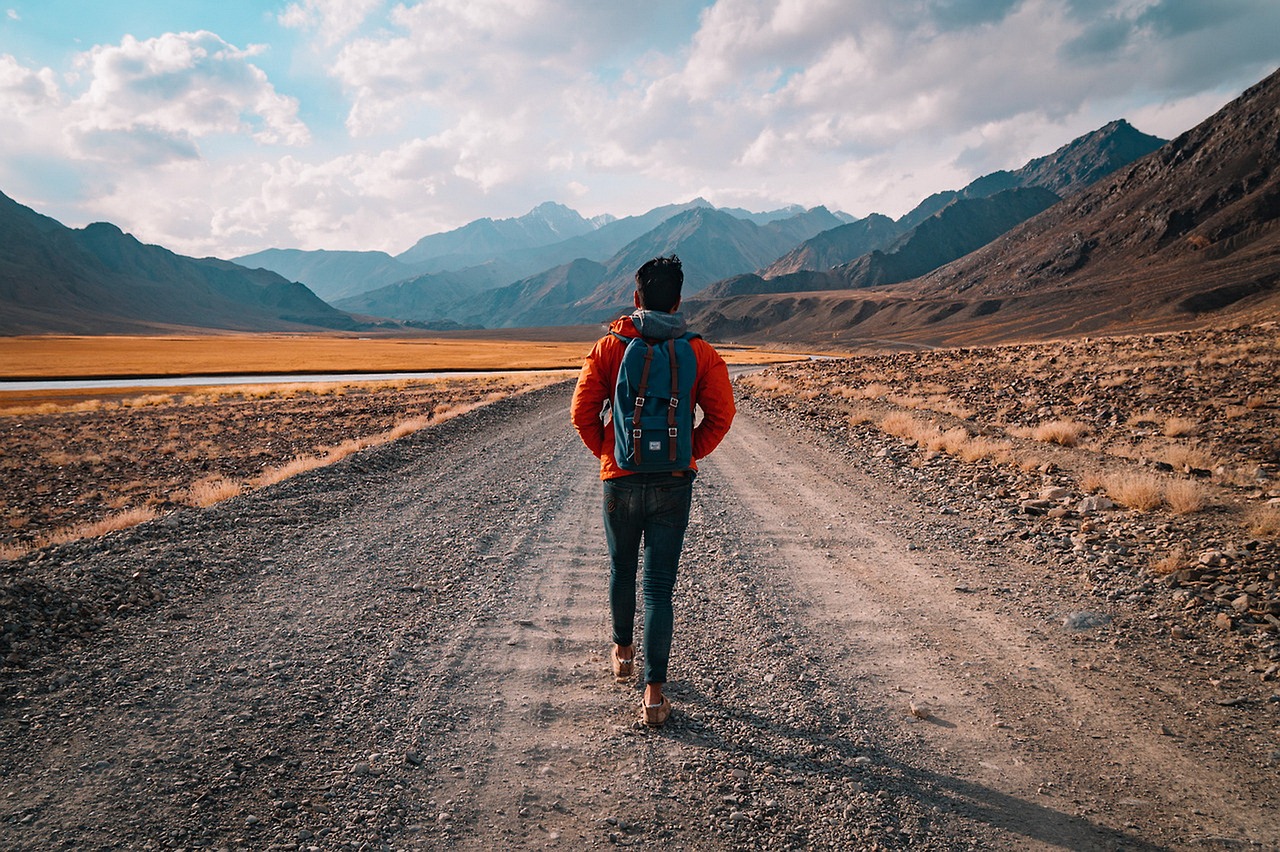 walk landscape road free photo