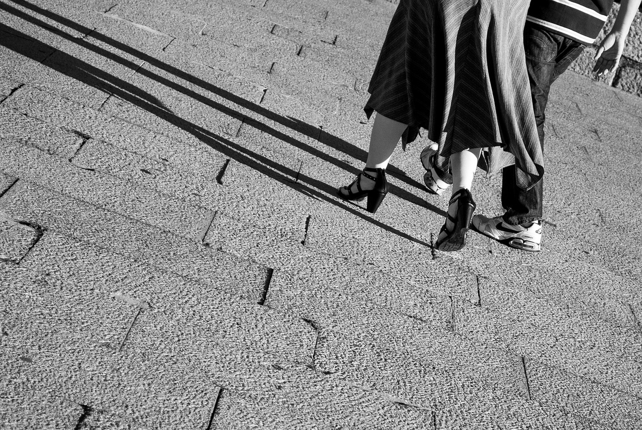 walk shadows perspectives free photo