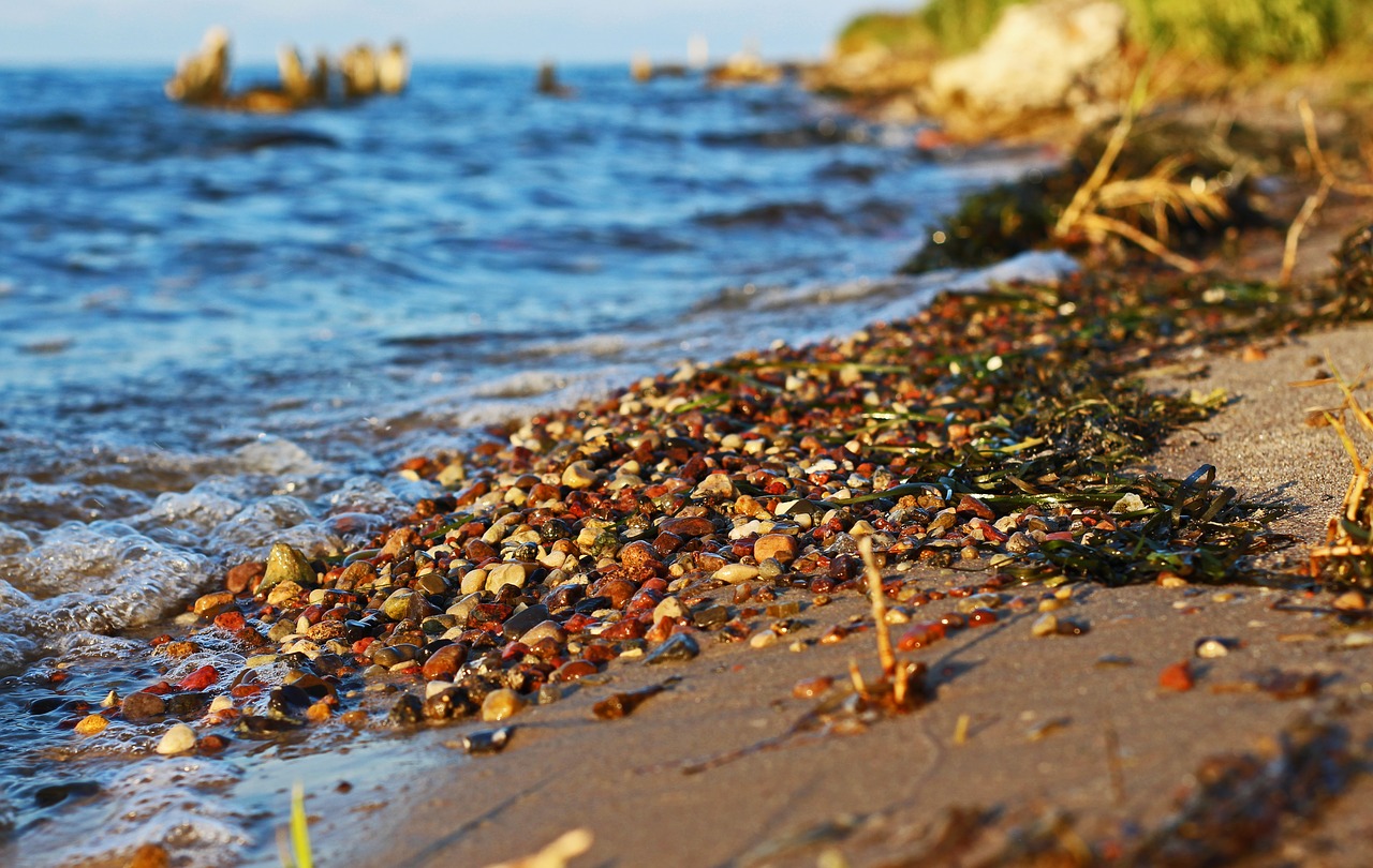 walk on the beach  pebble beach  colorful gravel free photo