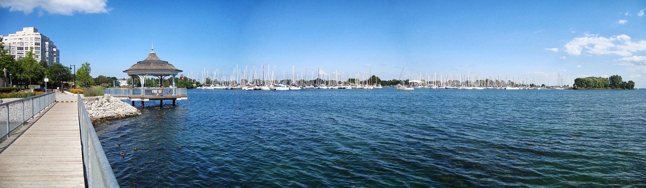 walk way harbour toronto free photo