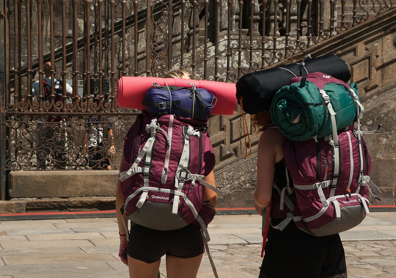 walkers backpacks path free photo