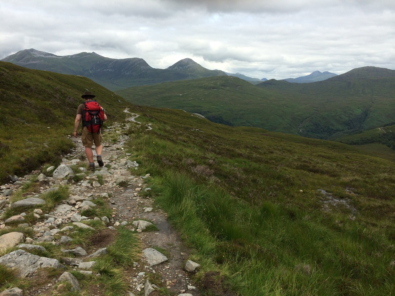 walking scotland mountain free photo