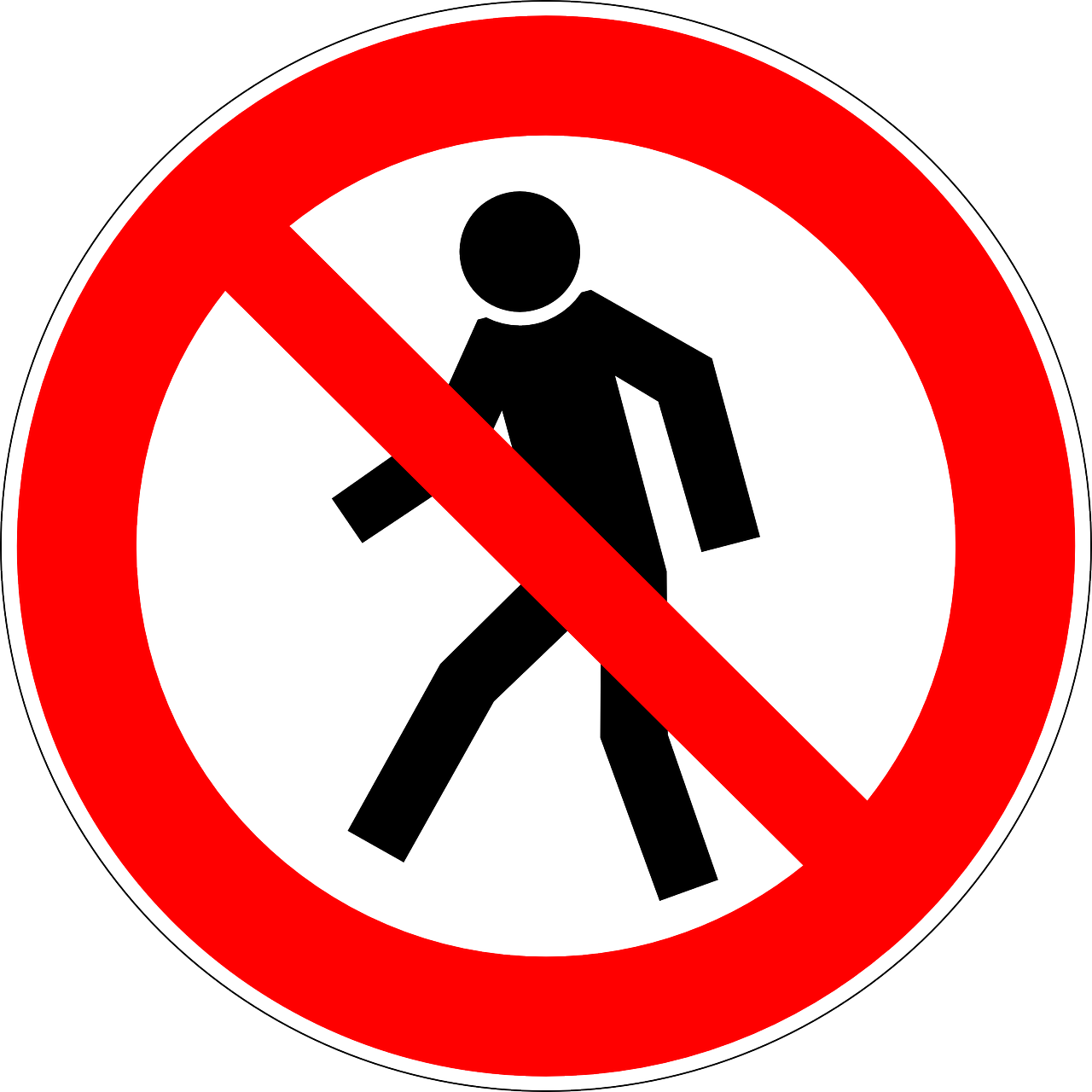 walking prohibited forbidden free photo