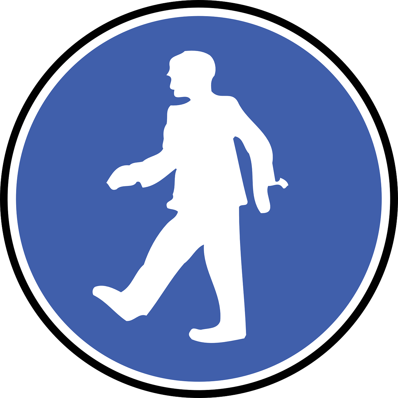 walking man sign free photo