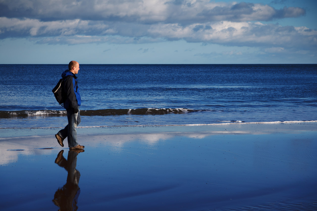 adult beach blue free photo