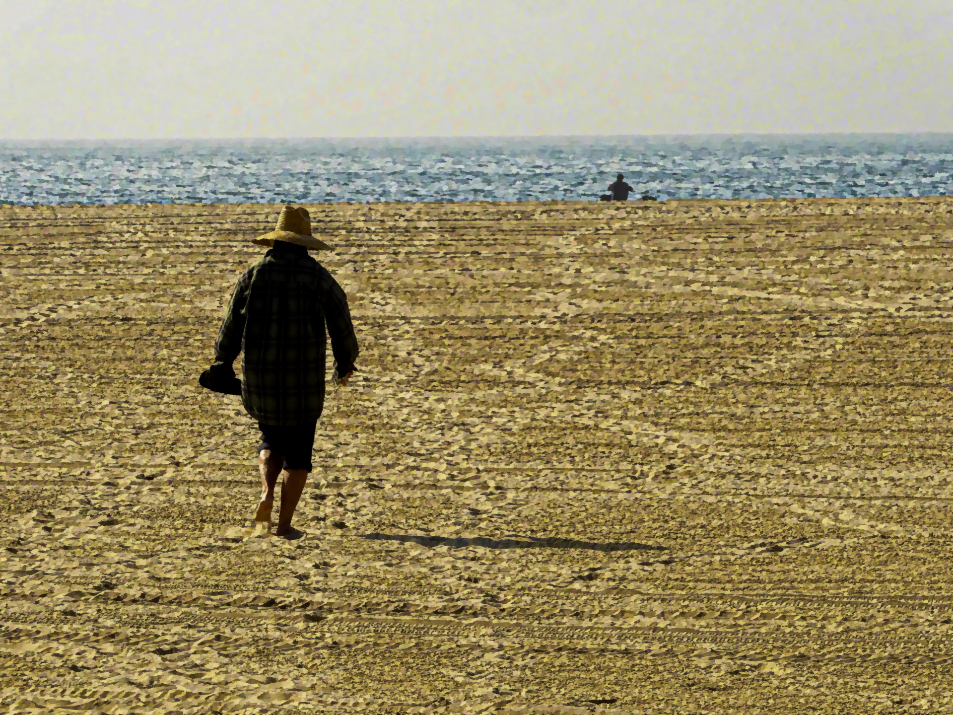 ocean walk person free photo