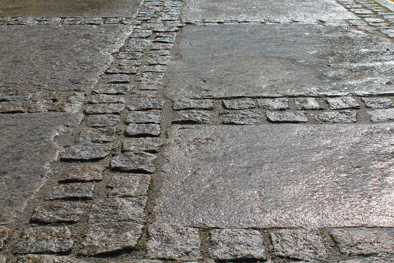 walkway pavement wet free photo