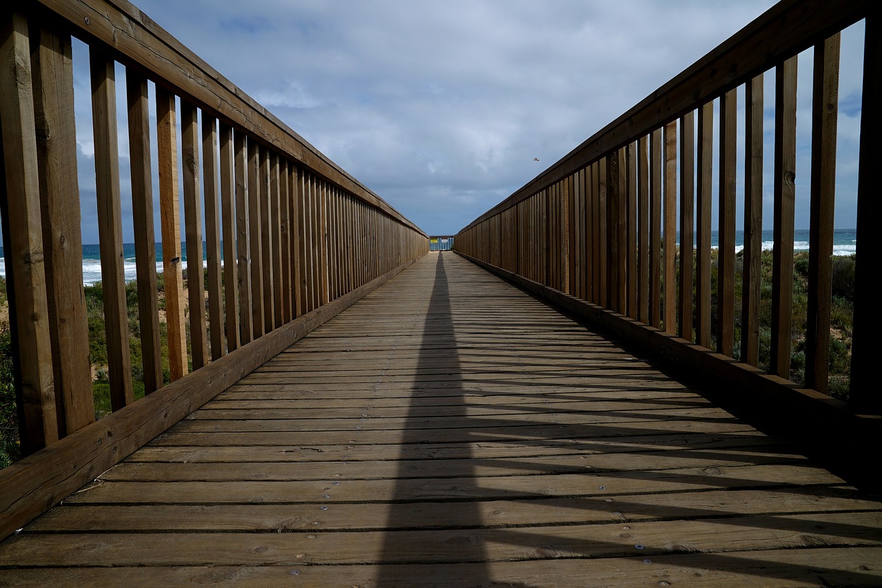 walkway beach ocean free photo