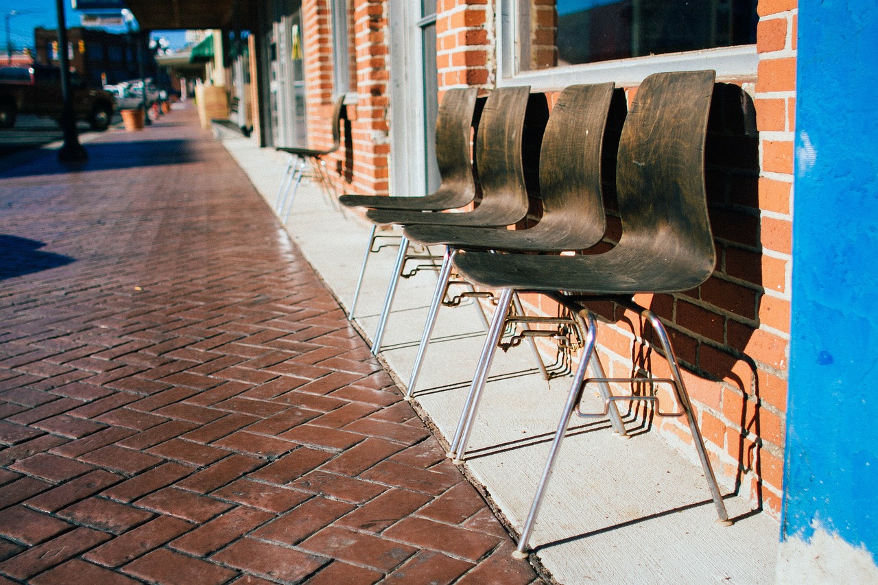 walkway chairs seats free photo