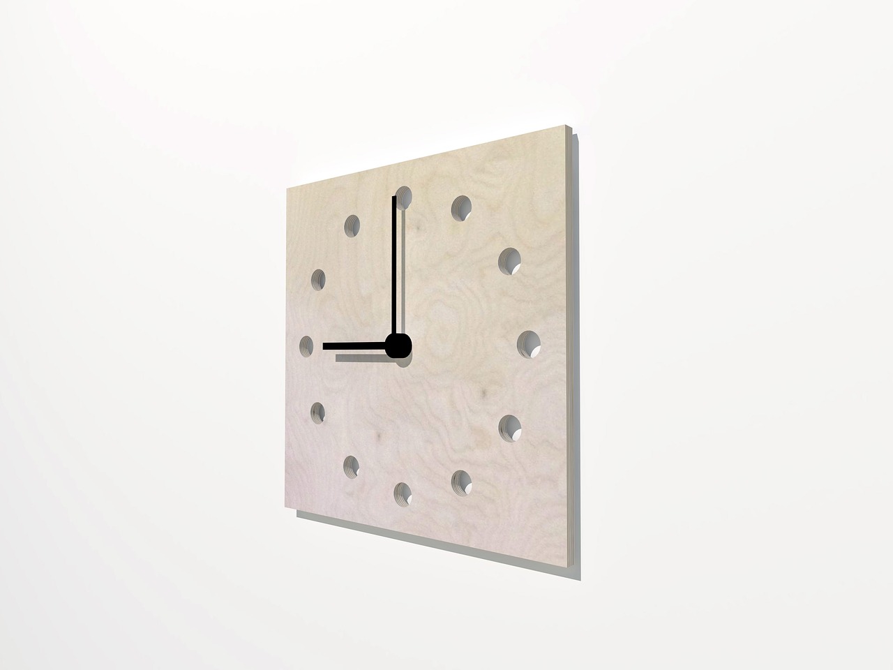 wall clock wood free photo