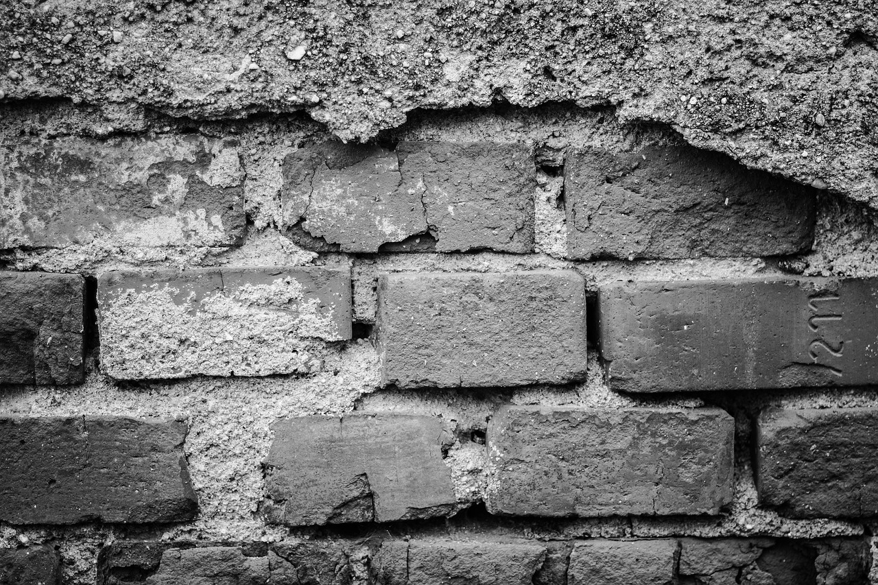 wall bricks worn by free photo