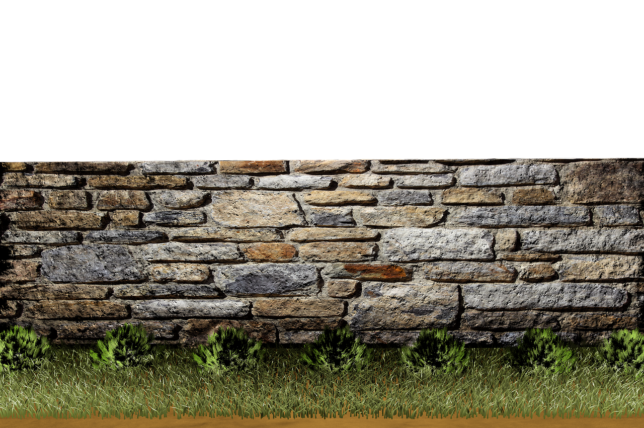 wall stone wall meadow free photo