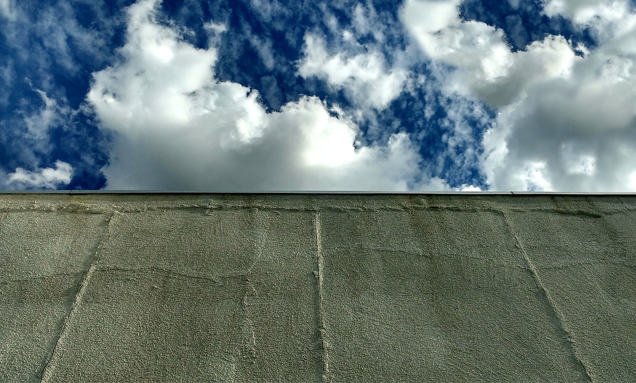 wall sky clouds free photo