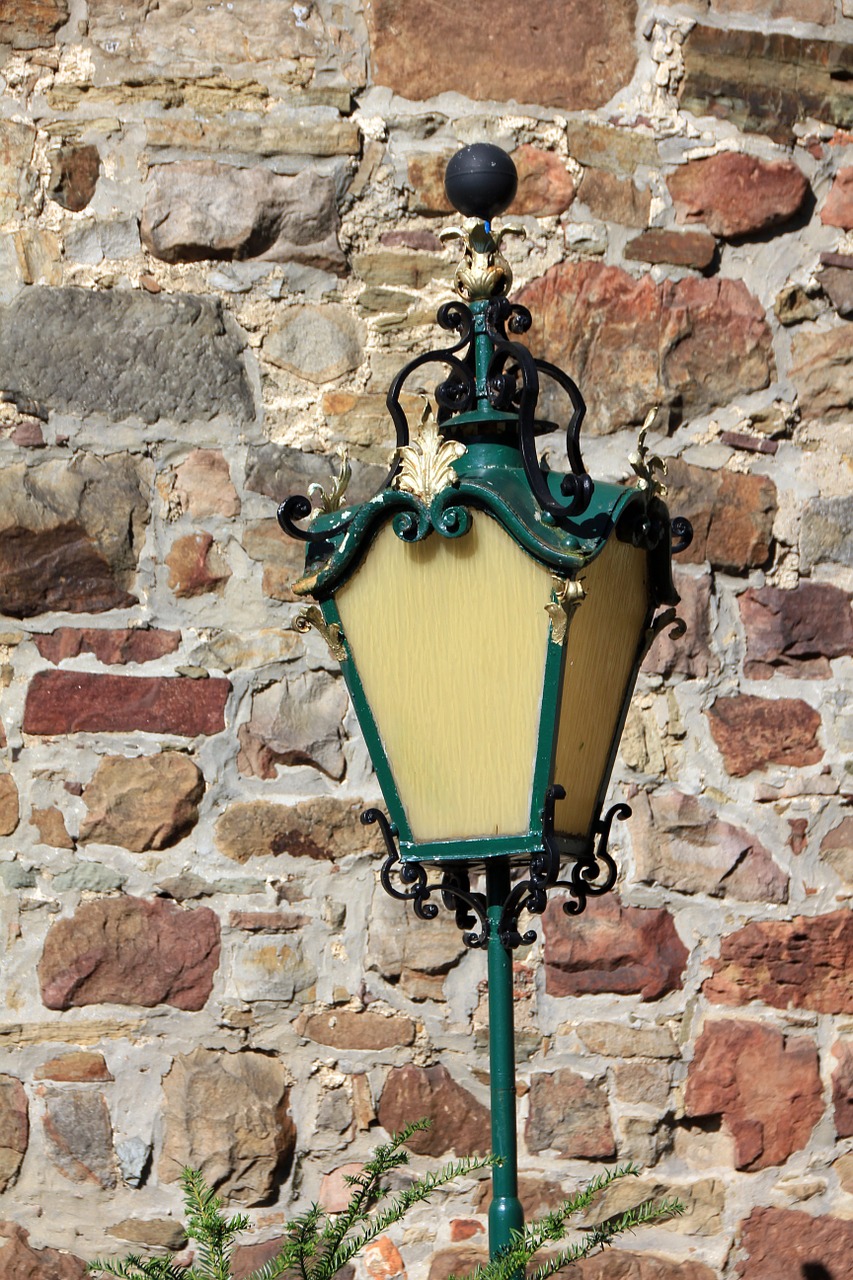 wall lantern masonry free photo