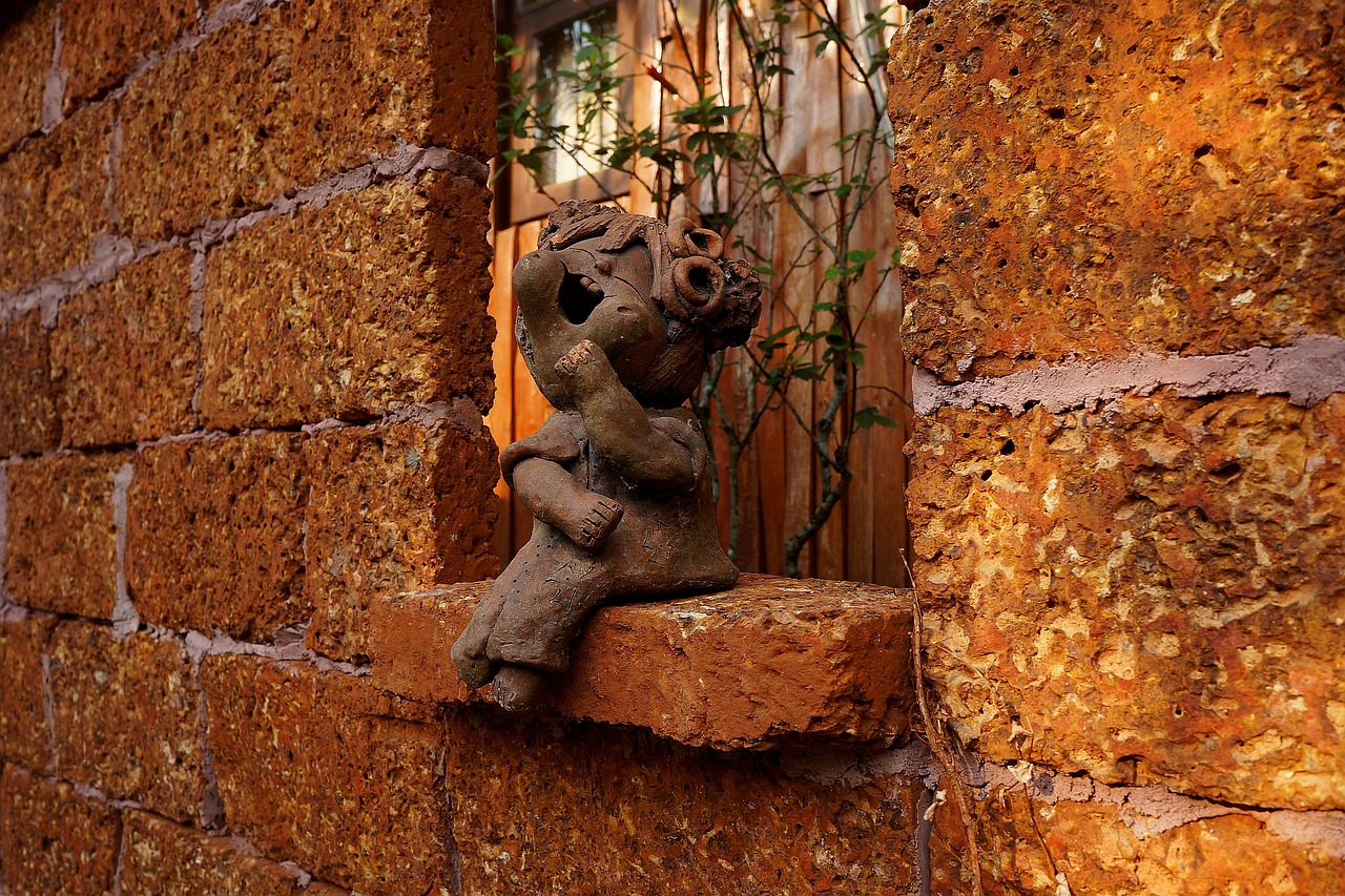 wall sculpture brickwork free photo