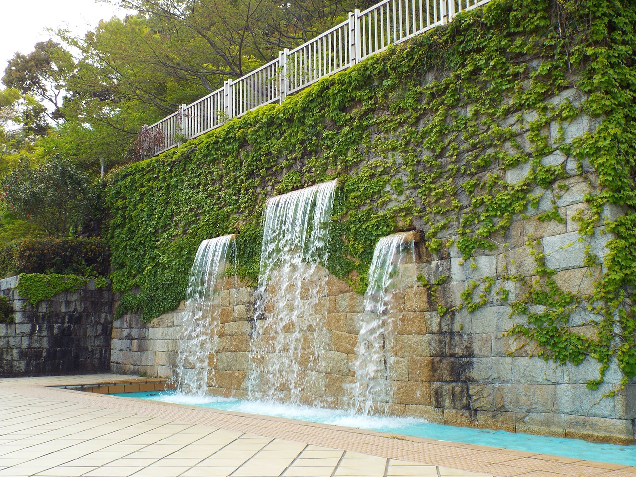 wall water waterfall free photo