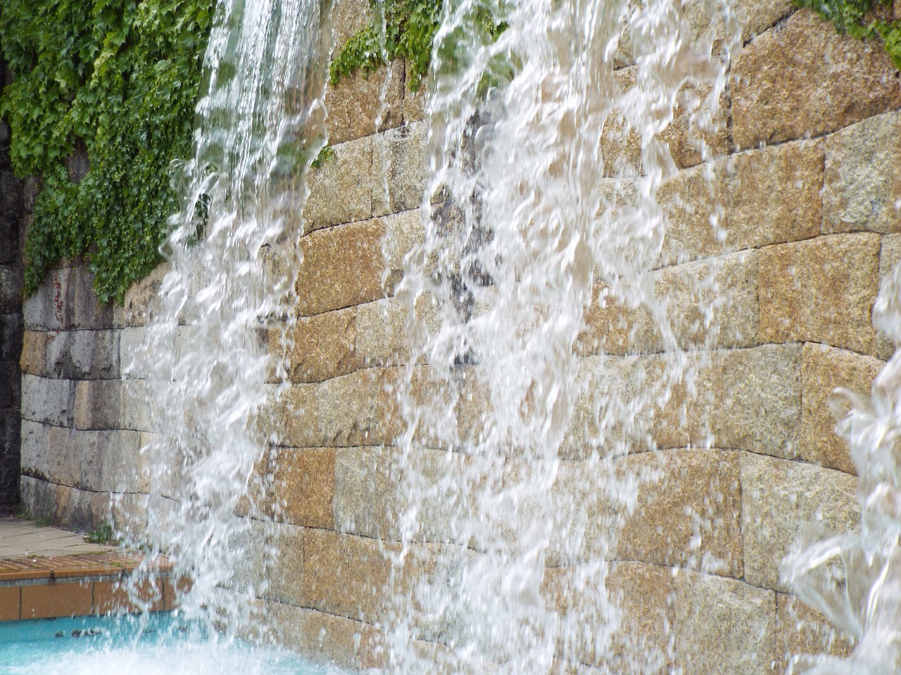 wall water waterfall free photo