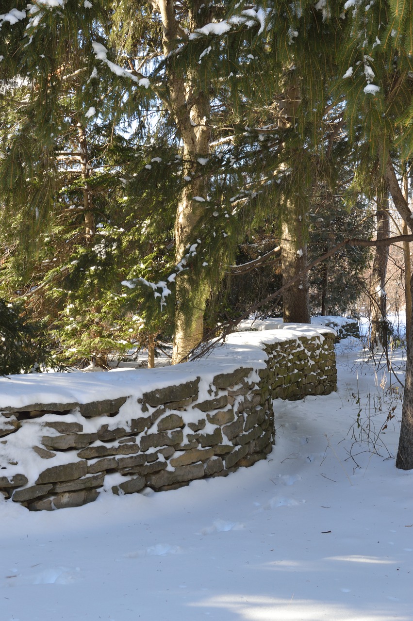 wall snow winter free photo