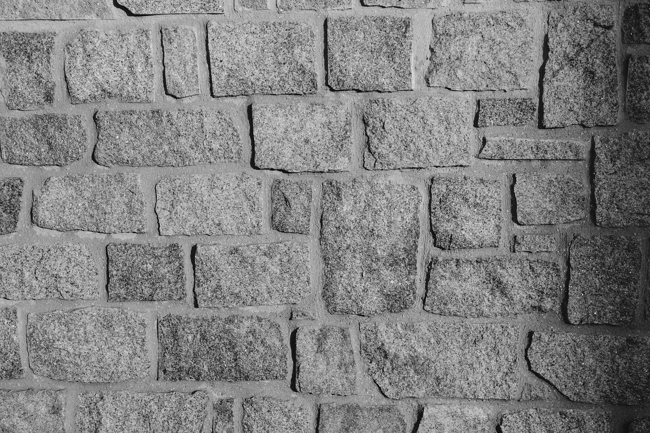 wall photo black white stones free photo