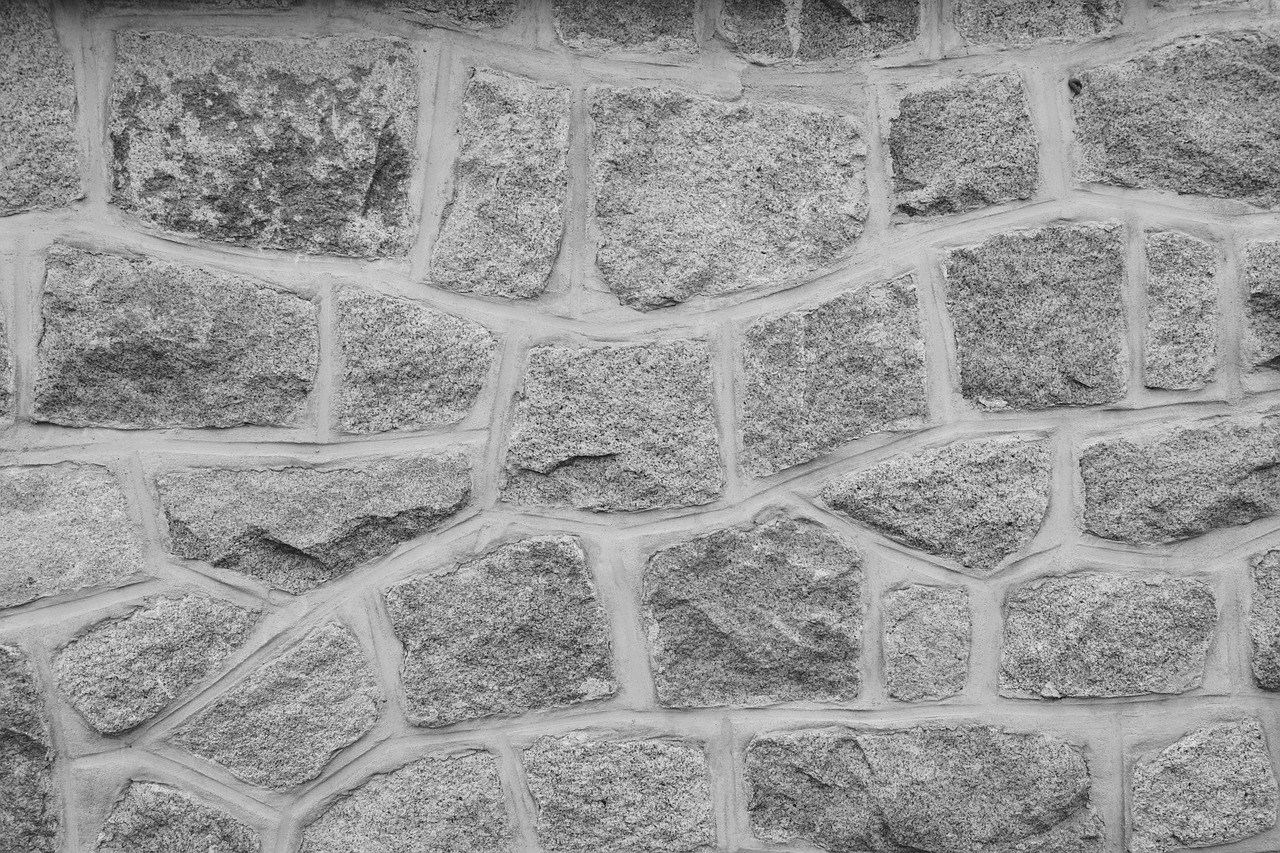 wall wall stones photo black white free photo