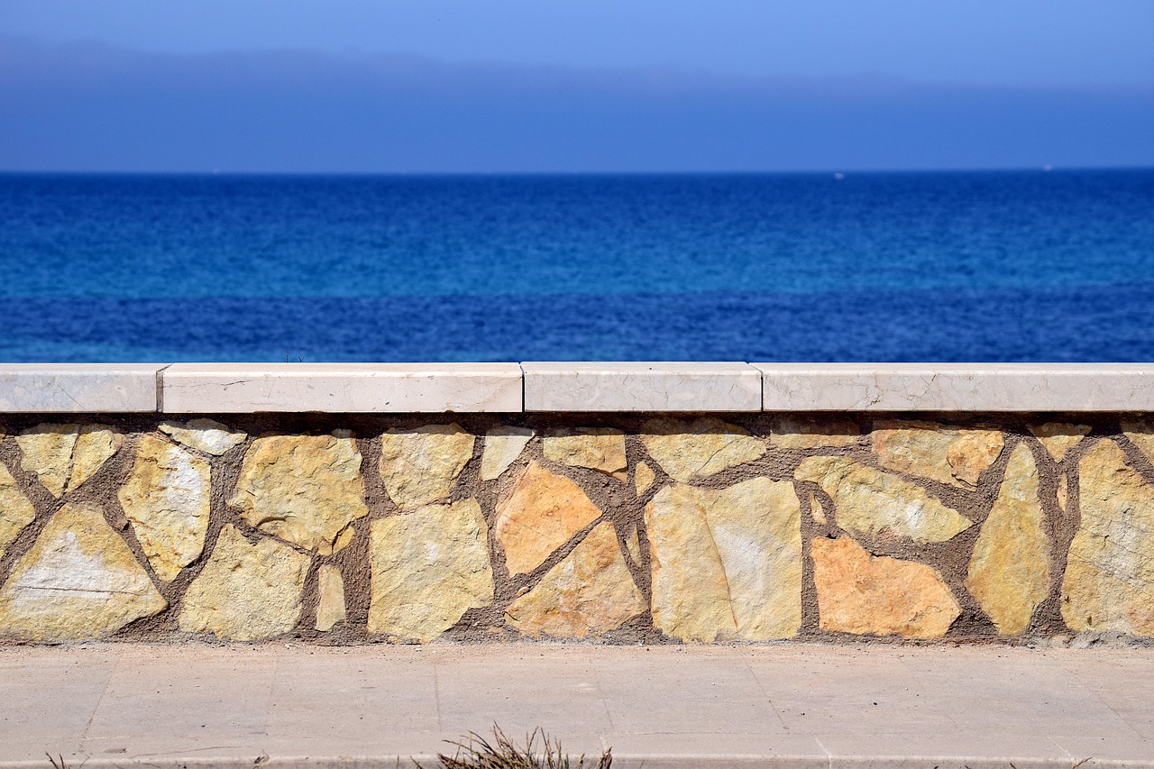 wall  sea  sky free photo