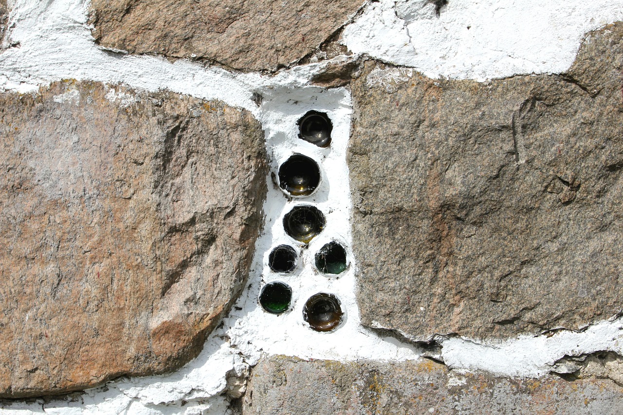 wall gråsten bottles free photo