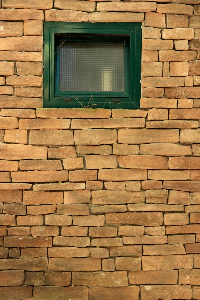 wall window stones free photo