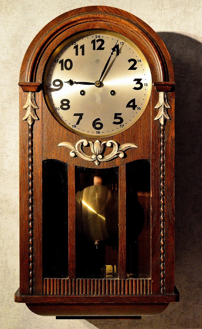 wall clock clock antique pendulum clock free photo