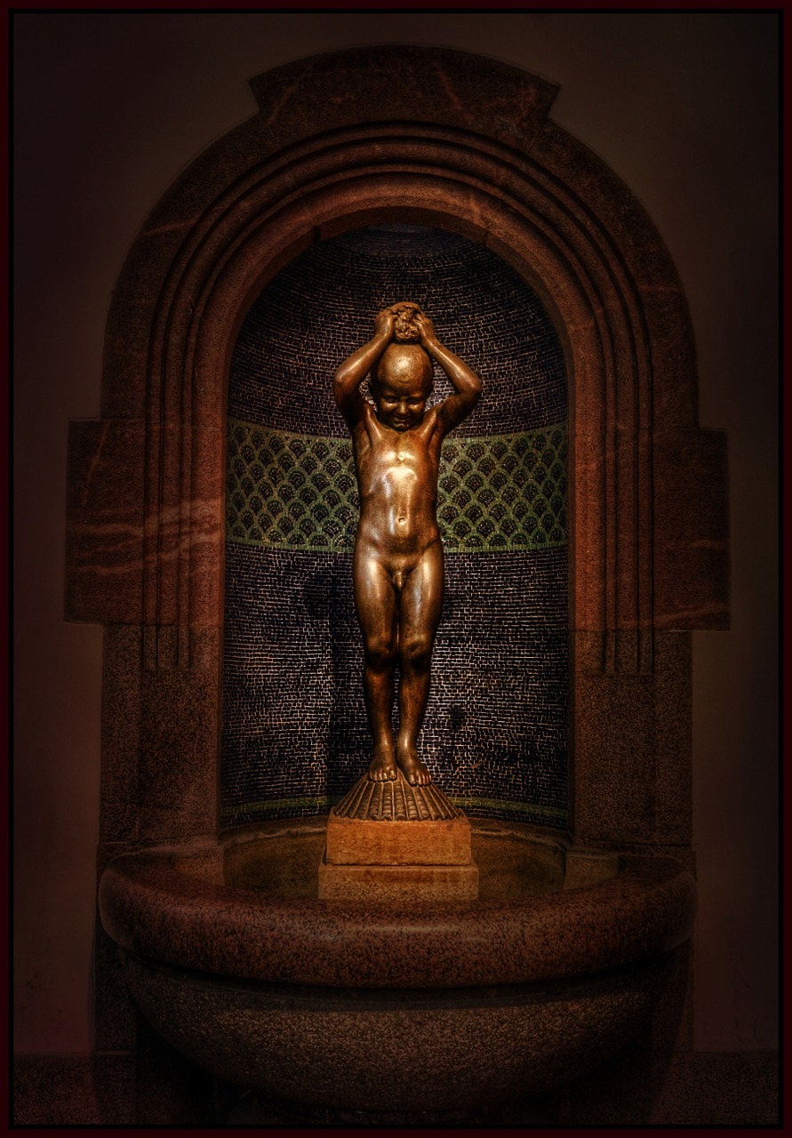wall fountains figure stature free photo