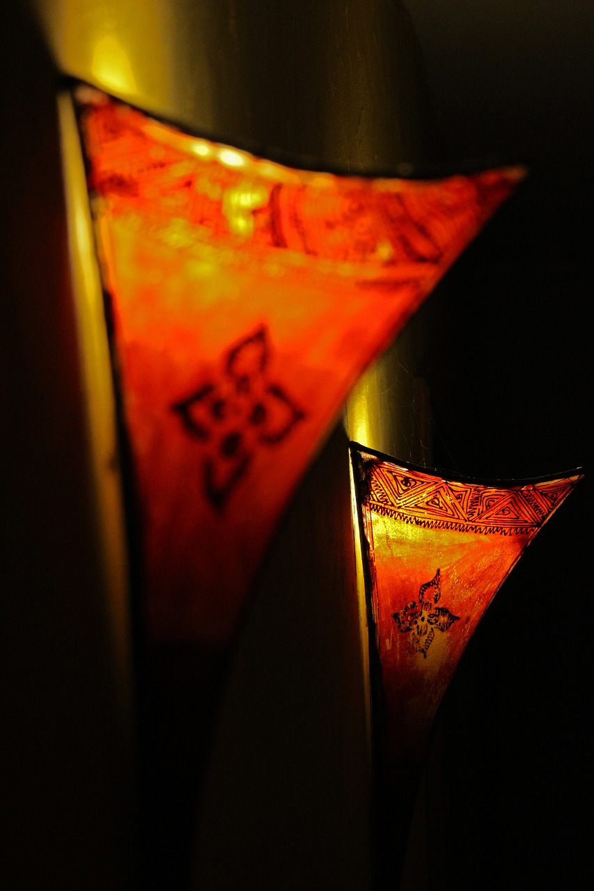 wall lamp  oriental leather lamp  lighting free photo