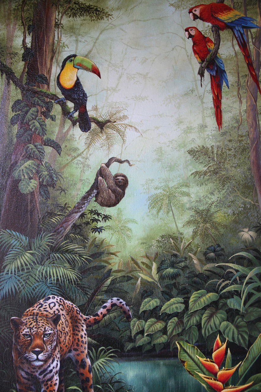 wall painting costa rica animals free photo