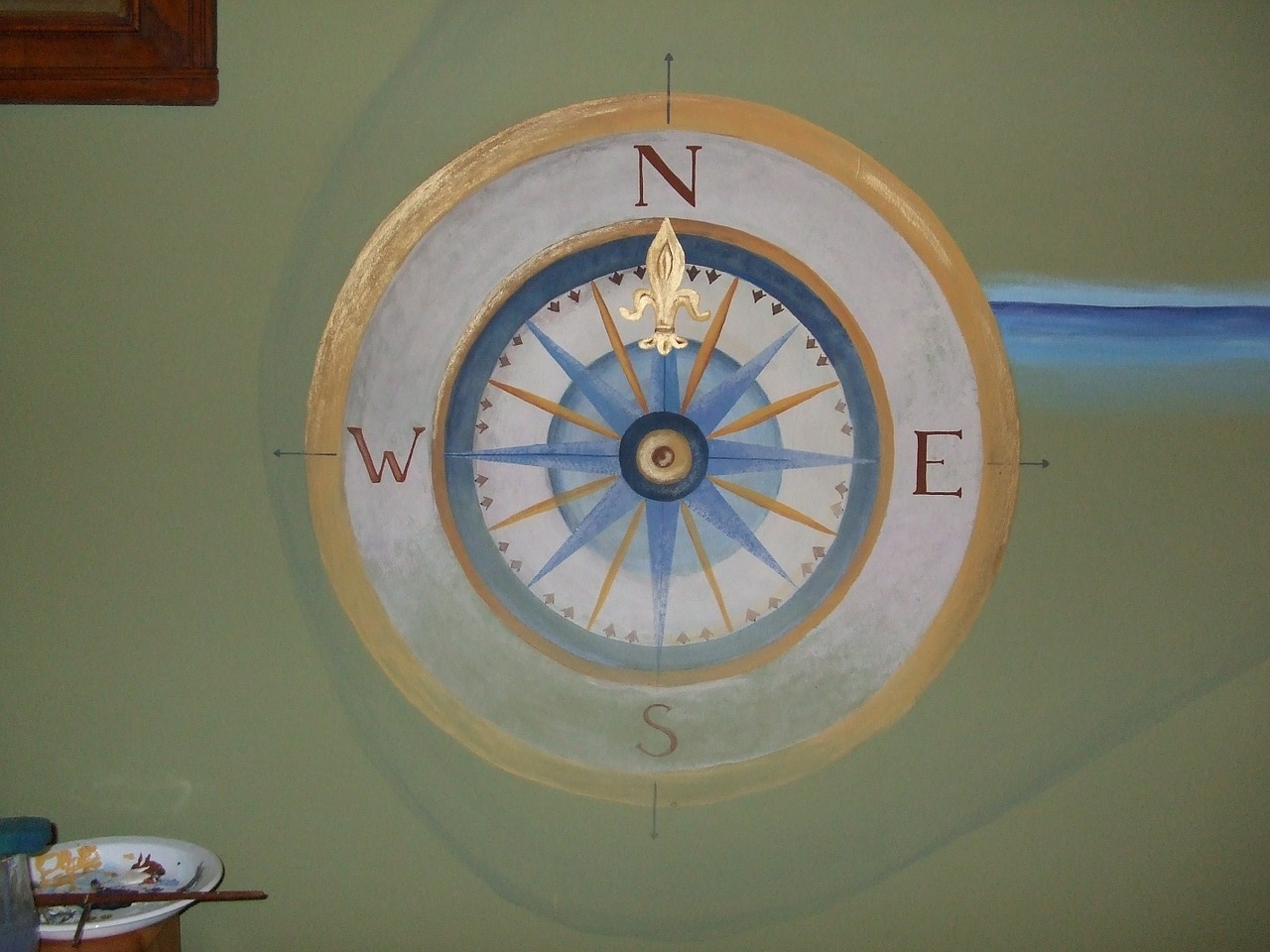 wall painting compass falidekor free photo