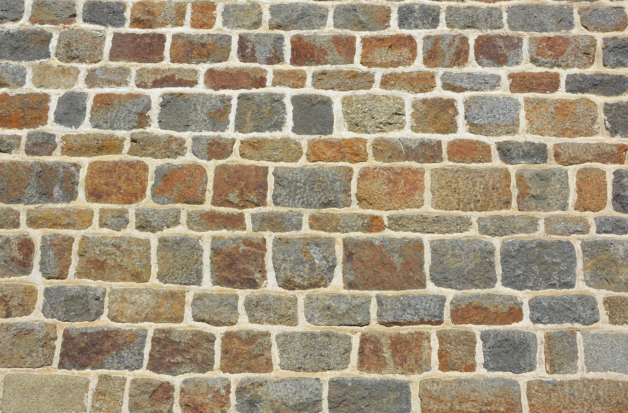 wall stone stones joints clear free photo