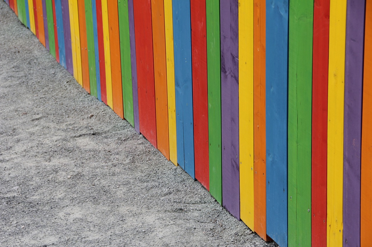 wallpaper colorful fence free photo