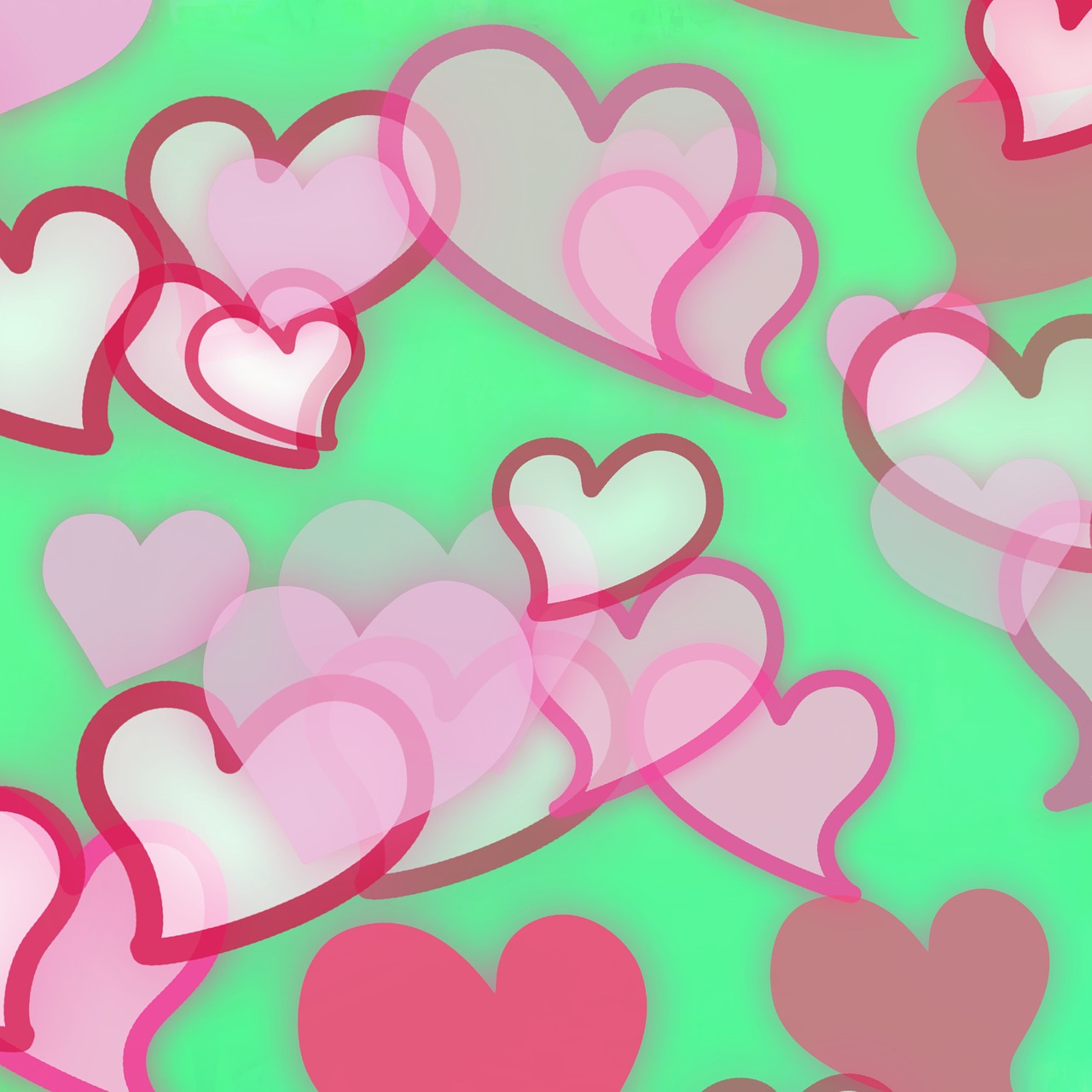 wallpaper hearts love free photo