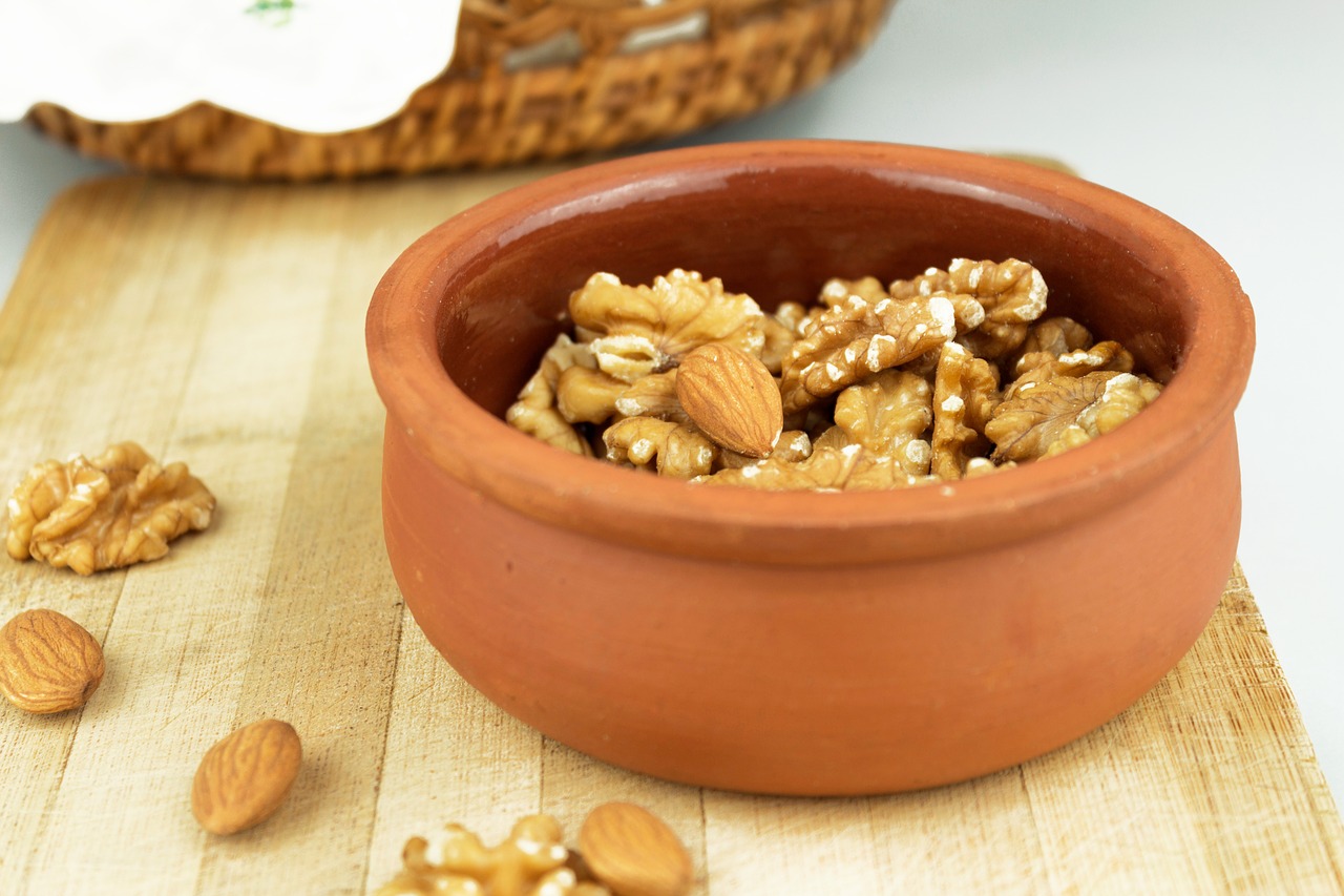 walnut almond dried fruits and nuts free photo